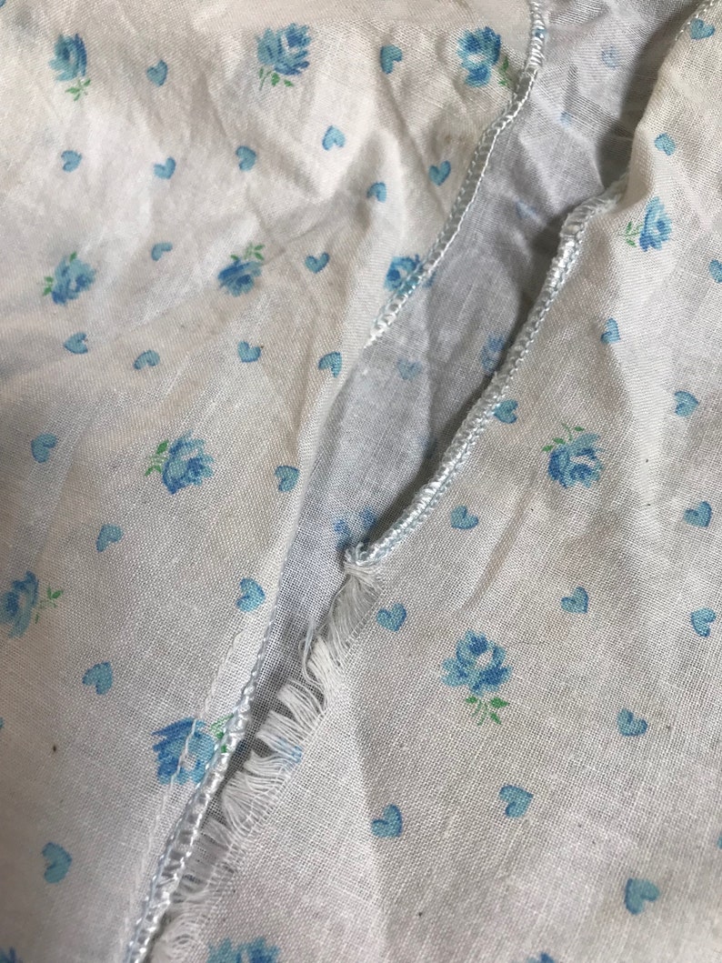 Pair of Vintage BabyToddler Gowns Blue Roses and Pink Roses