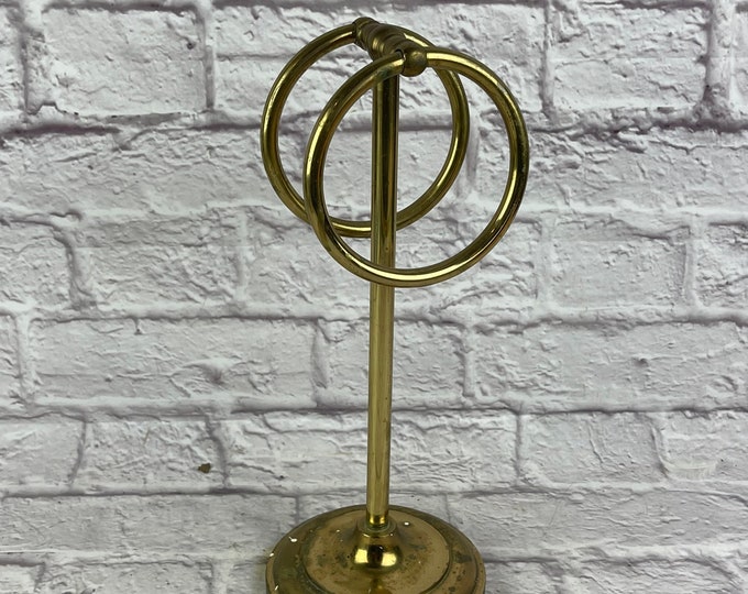 Vintage Brass Bathroom Towel Holder With Two Rings - Etsy