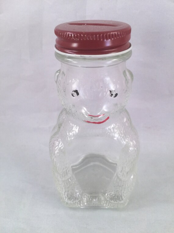 Vintage Glass Honey Bear Jar Glass Designs