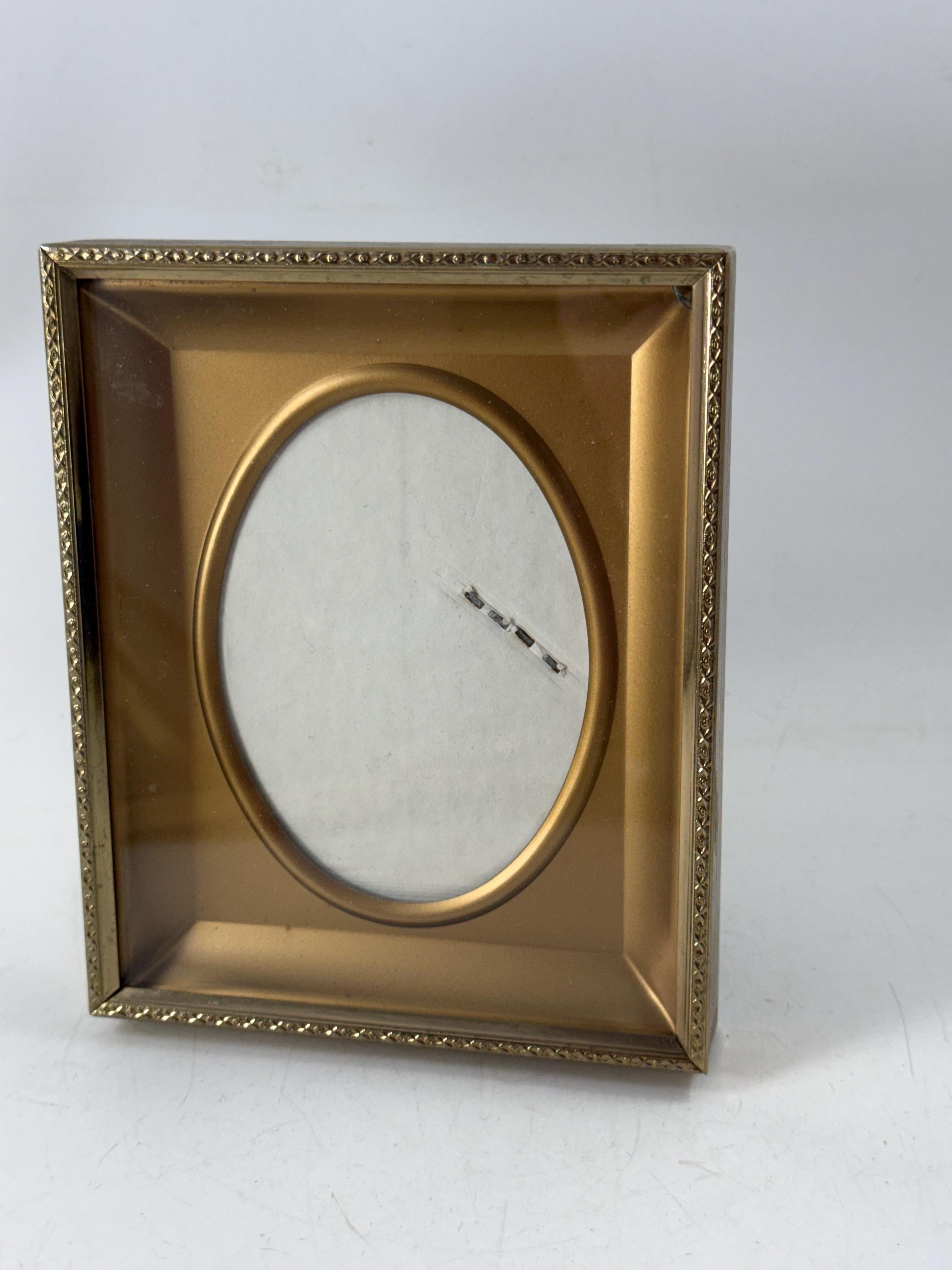 Vintage Gold Tone Metal Picture Frame With Gold Metal Matting - Etsy