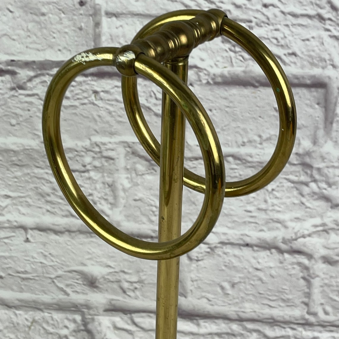Vintage Brass Bathroom Towel Holder With Two Rings - Etsy
