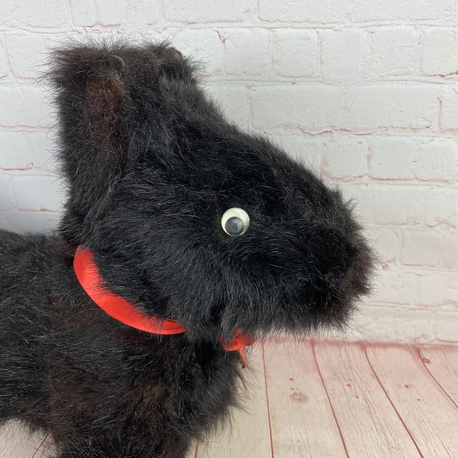 Vintage 1940’s Era Large Straw Stuffed Black Scottish Terrier Scotty ...