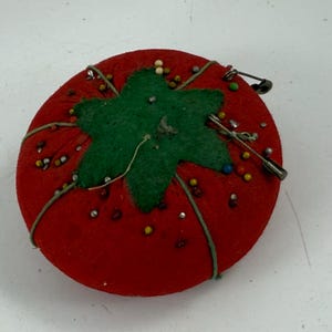 Vintage Red Tomato Pin Cushion