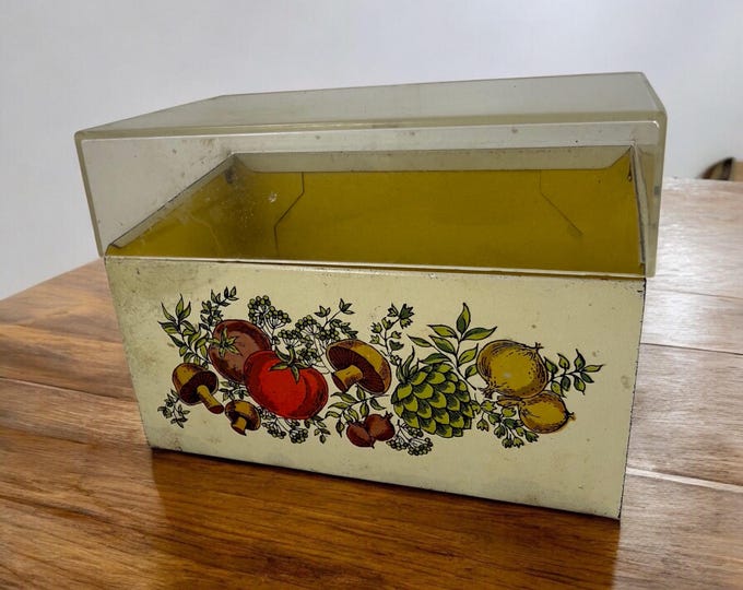 Vintage J Chen & Co Vintage Recipe or File Box With Daisies - Etsy