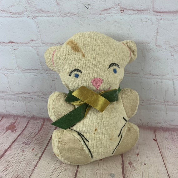 Teddy Bear Plush Toy Home Made Stuffed Bear Vintage Hand Made Teddy
