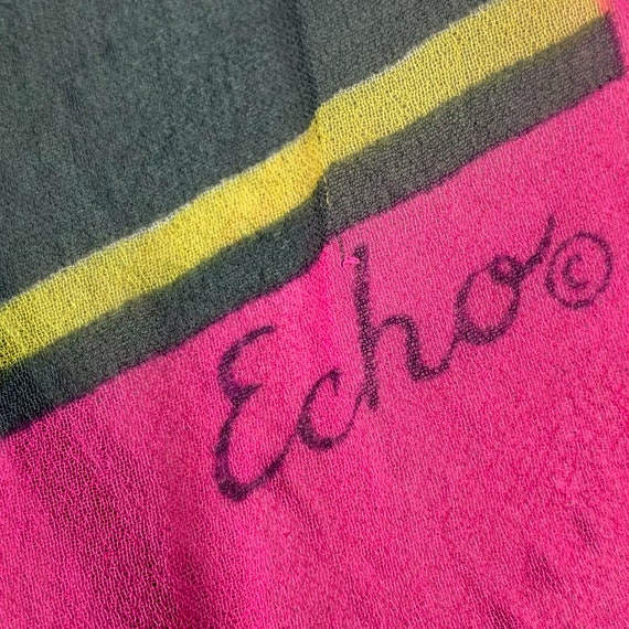 Vintage Ladies’ Echo Brand Hot Pink, Black and Ye… - image 3