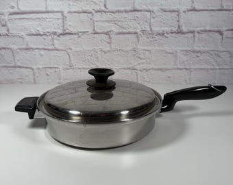 Permanente koekenpan met meerdere kernen van 11 inch, 5 lagen roestvrij staal