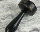 Vintage Solid Wood Wooden Black Sock Darner
