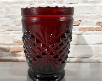 Vintage Ruby Red Glass Toothpick Holder