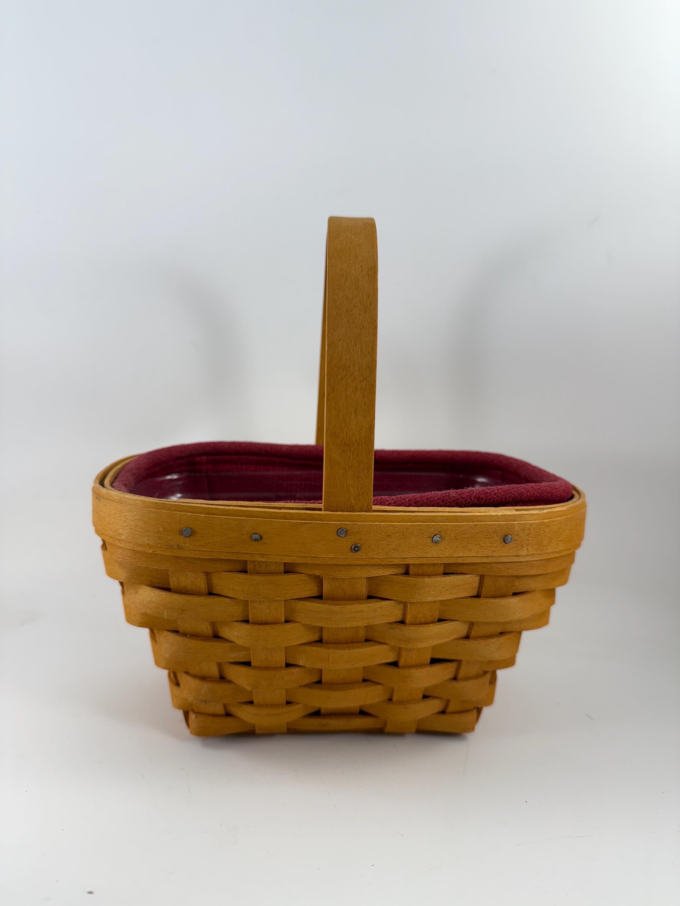 Vintage 2002 Longaberger Basket With Liner - Etsy