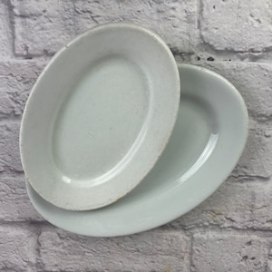 Pair of Vintage Small Ironstone Platters 2 Sizes
