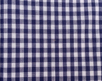 7213 1 yard antique 1930's woven blue & white gingham cotton especially lovely