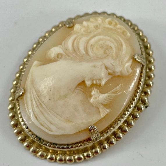 Beautiful Vintage Antique Gold Filled Shell Cameo… - image 5