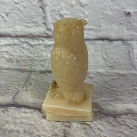 Vintage Westmoreland Glass Wise Owl on Books Crown Tuscan 