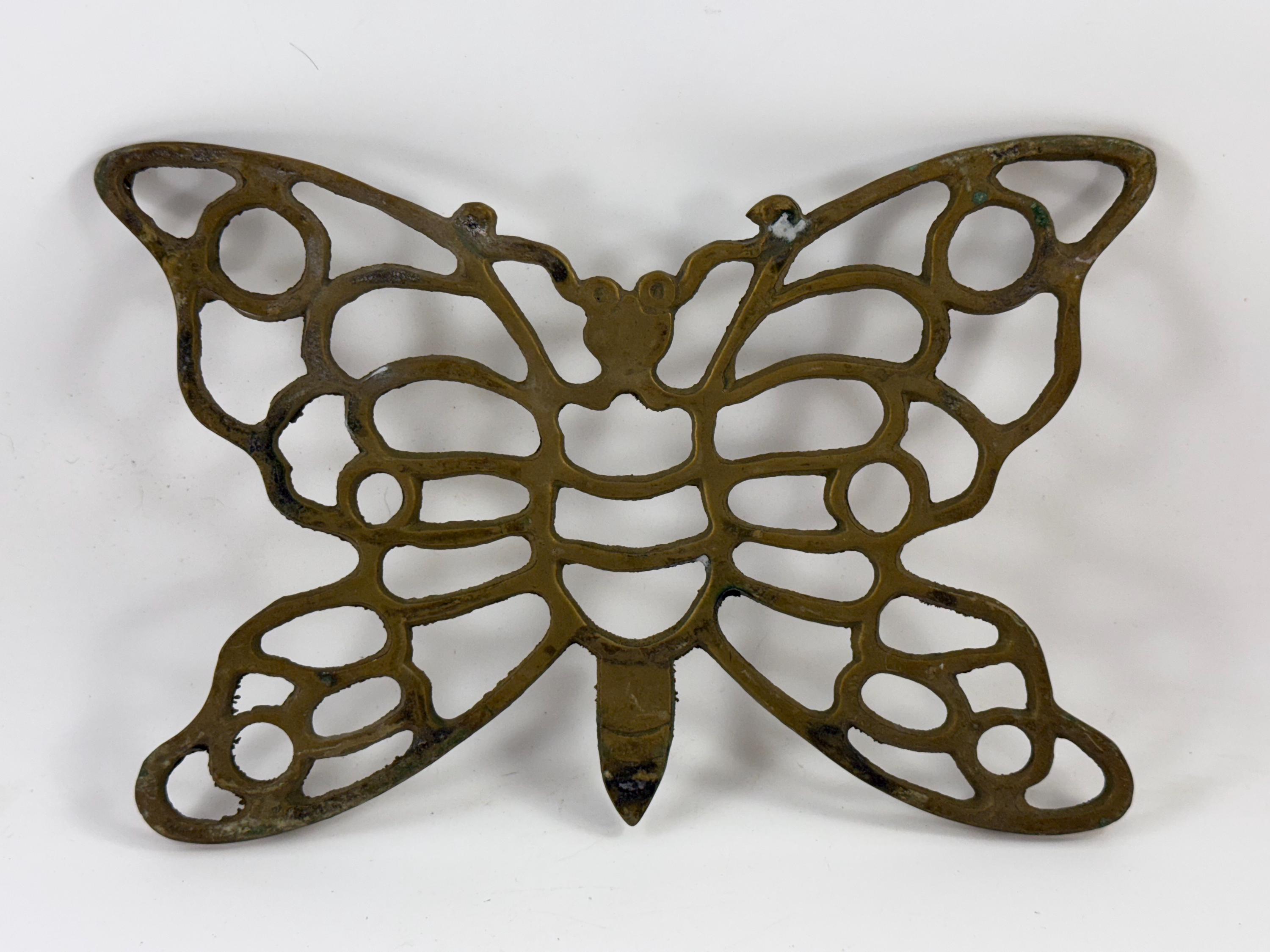 Applique papillon vintage en laiton d'Herni Fernandez, 1970 sur France