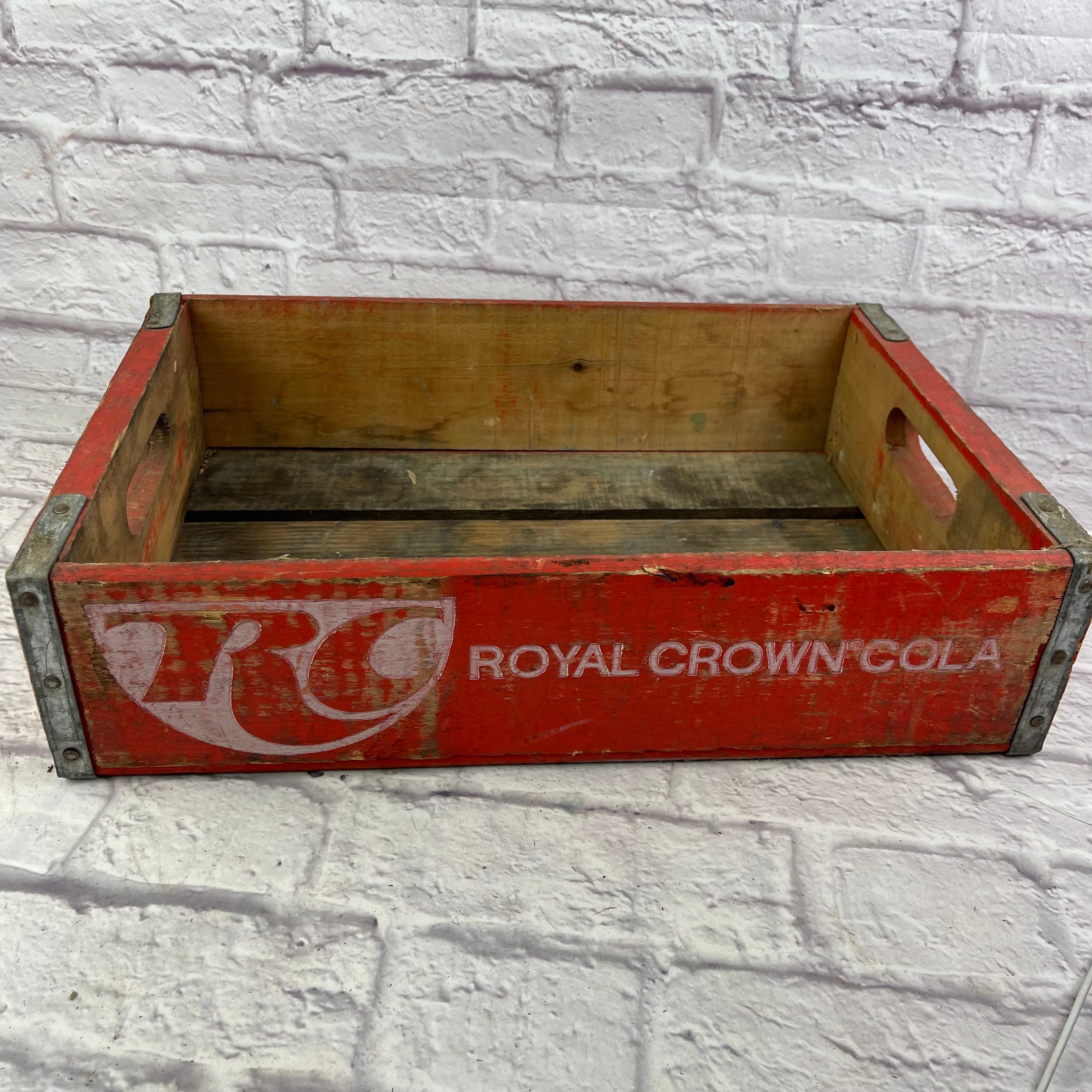 Vintage RC Royal Crown COLA Wooden Soda Crate Case Wood Tray
