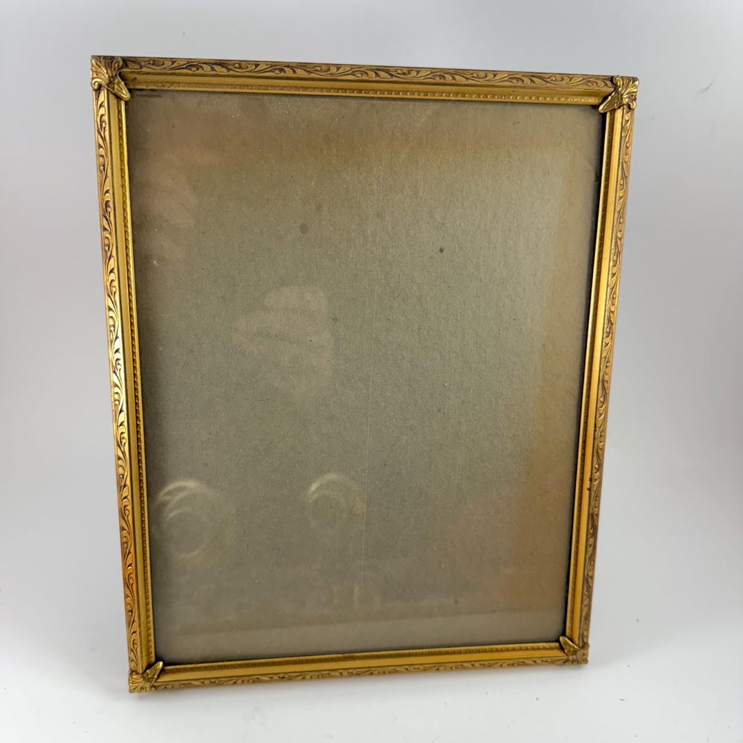 Vintage Goldtone Metal 8 X 10 Picture Frame - Etsy