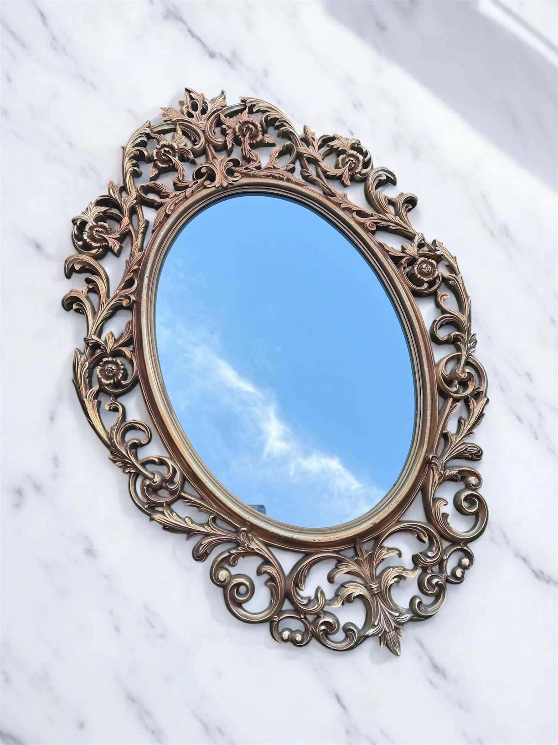 ビンテージ 壁掛けセットBURWOOD 専用 Burwood Gold Ornate Wall Mirror #4248 Vintage Hollywood