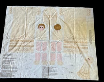 Vintage Christening Doll Fabric Panel Pattern Cut and Sew Doll with Gown VIP Cranston