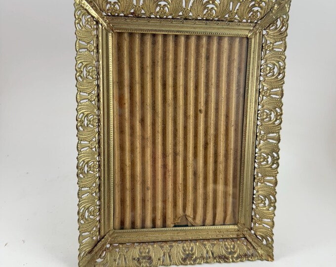 Vintage Ornate Filagree Design Goldtone Metal 5 X 7 Picture Frame - Etsy