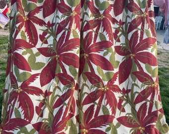 Pair of Vintage 1970’s Era Colorful Tropical Print Drapes