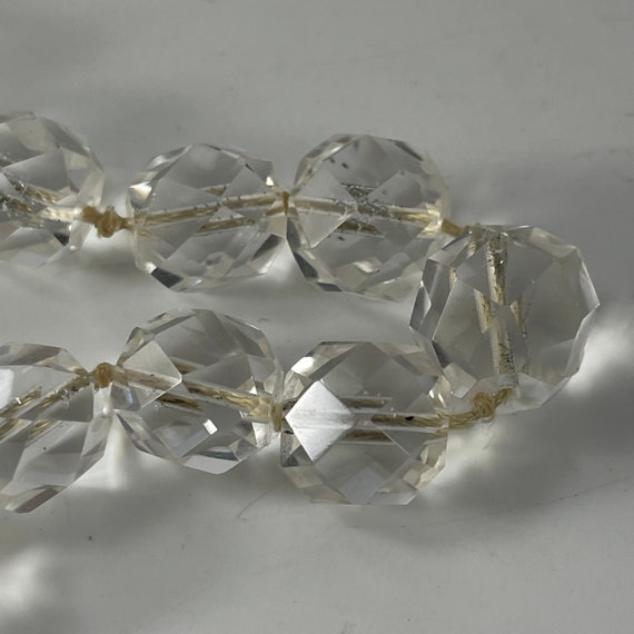 VIntage Glass Crystal Single Strand Beaded Neckla… - image 5