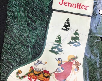 Vintage New in Package Needlepunch Kit to Make a Christmas Stocking