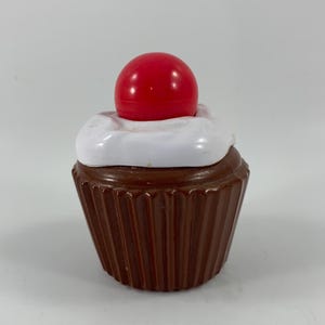 Frasco de perfume vintage Avon Sweet Treat Pink & Pretty con forma de cupcake, VACÍO