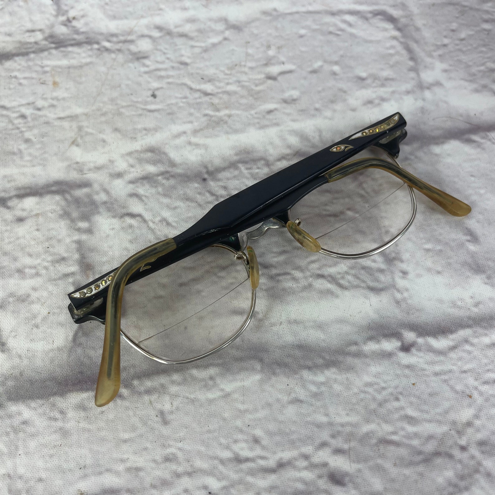 Vintage 1950s Era CAT EYE Glasses Eyeglasses Bifocals With Etsy