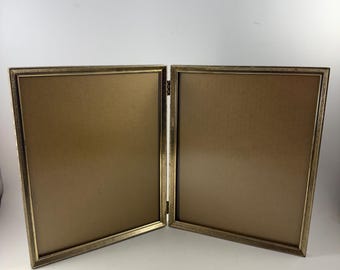 Vintage Goldtone Metal 8 X 10 Bifold Hinged Picture Frames - Etsy