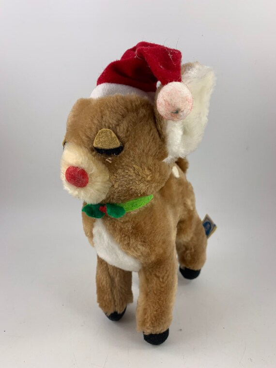 vintage rudolph the red nosed reindeer stuffed animal