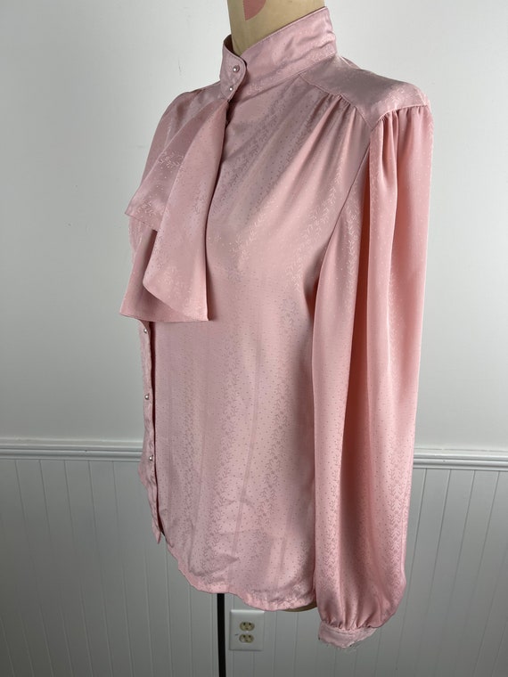 Vintage 1970’s Era Pink Silky Polyester Secretary… - image 6