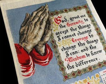 ヴィンテージ 1984 セレニティ 祈りのカレンダー タオル - Etsy 日本