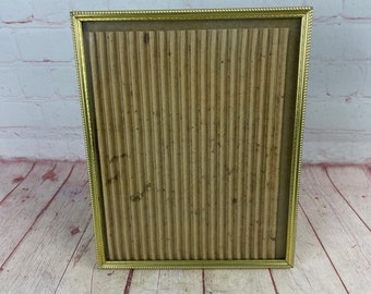 Vintage Goldtone Metal 8 x 10 Picture Frame