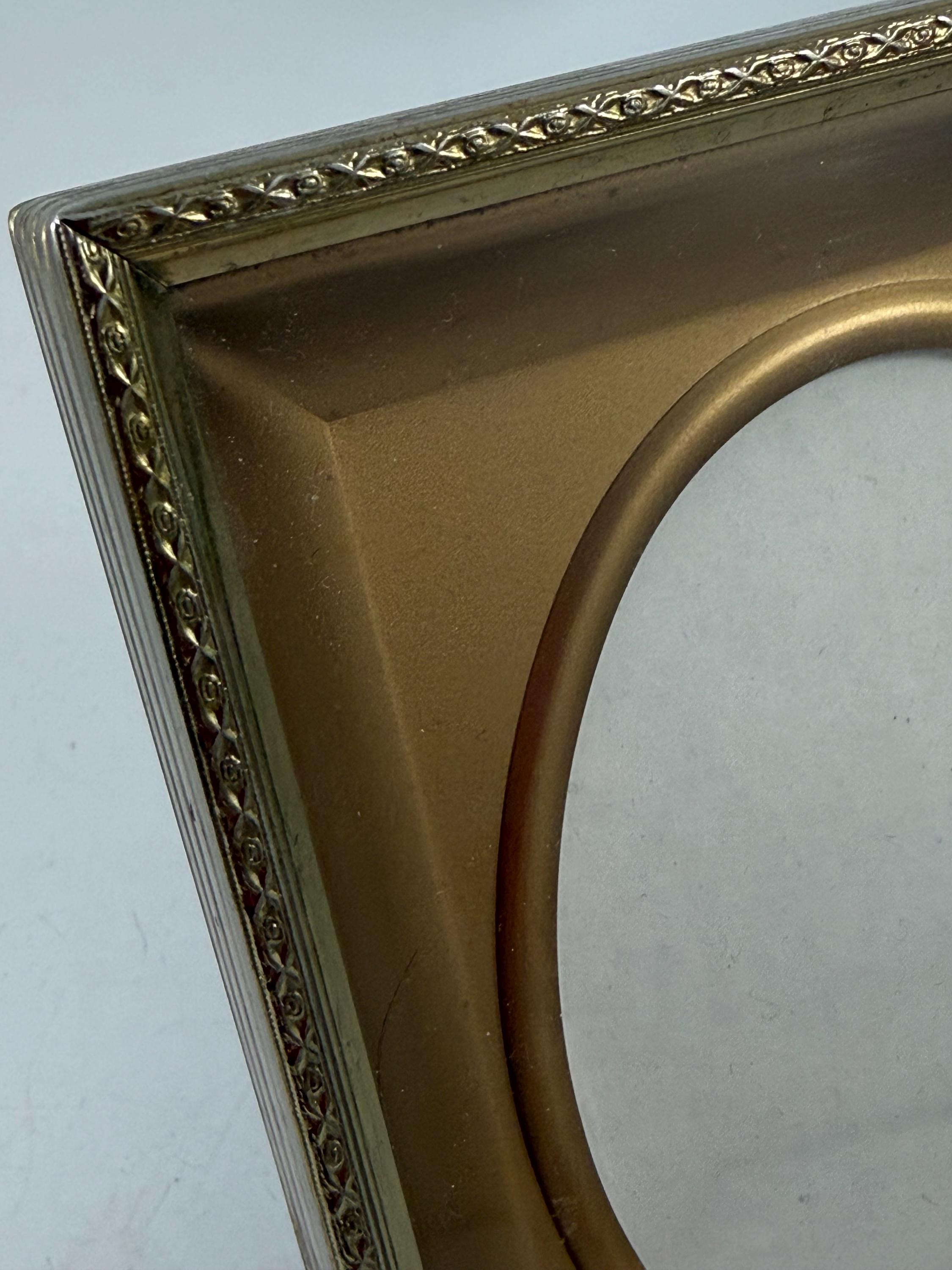 Vintage Gold Tone Metal Picture Frame With Gold Metal Matting - Etsy