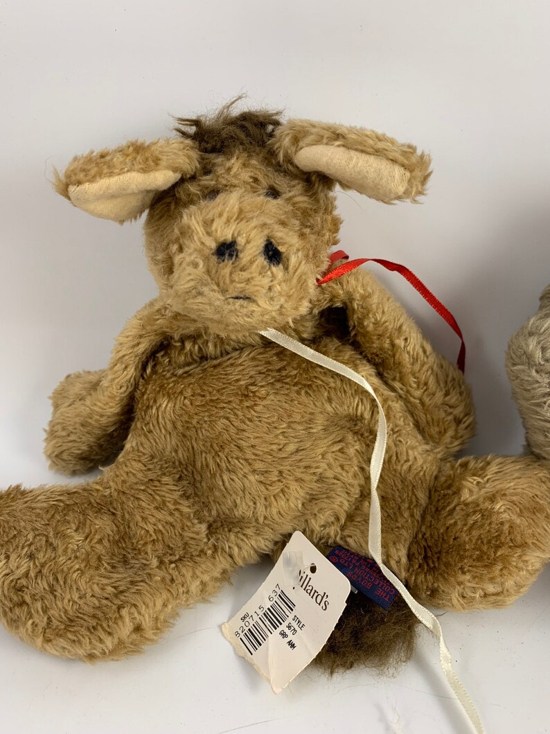 Lot of 3 Vintage Boyd\u2019s Bears Bears in the Attic Collection Bear Brayburn the Democrat Donkey Newton the Elephant and Mr