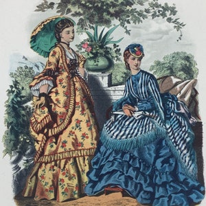 Vintage New Old Stock LA MODE ILLUSTREE Impression de mode sans cadre 8 x 10