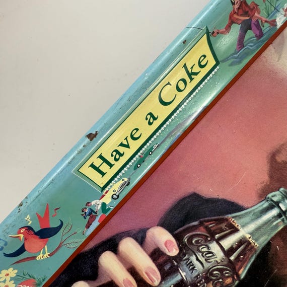 Vintage 1950's Menu Girl Coca Cola Metal Tray - Etsy