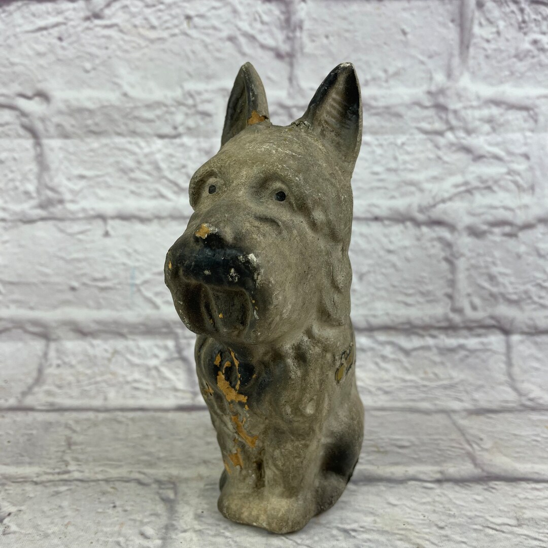 Vintage Paper Mache Scottish Terrier Scotty Dog Bank Souvenir Etsy