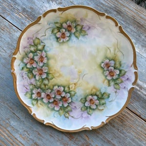 Vintage Hand Painted Plate with Violets