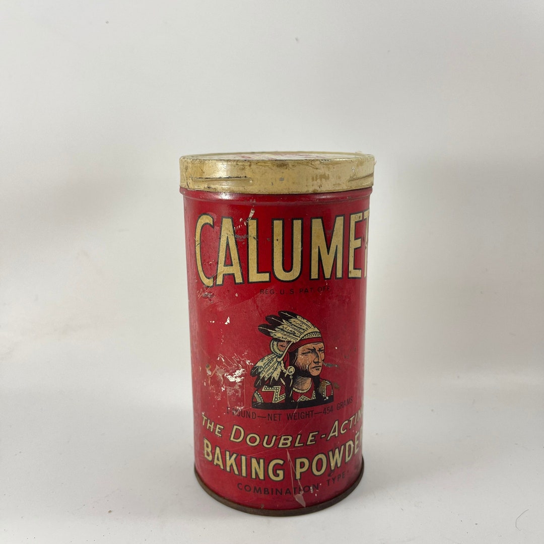 Vintage Calumet Double Acting Baking Powder Metal Tin Etsy