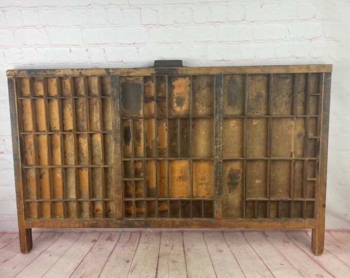 Antique Vintage Solid Wood Hamilton Printers Tray Drawer Etsy