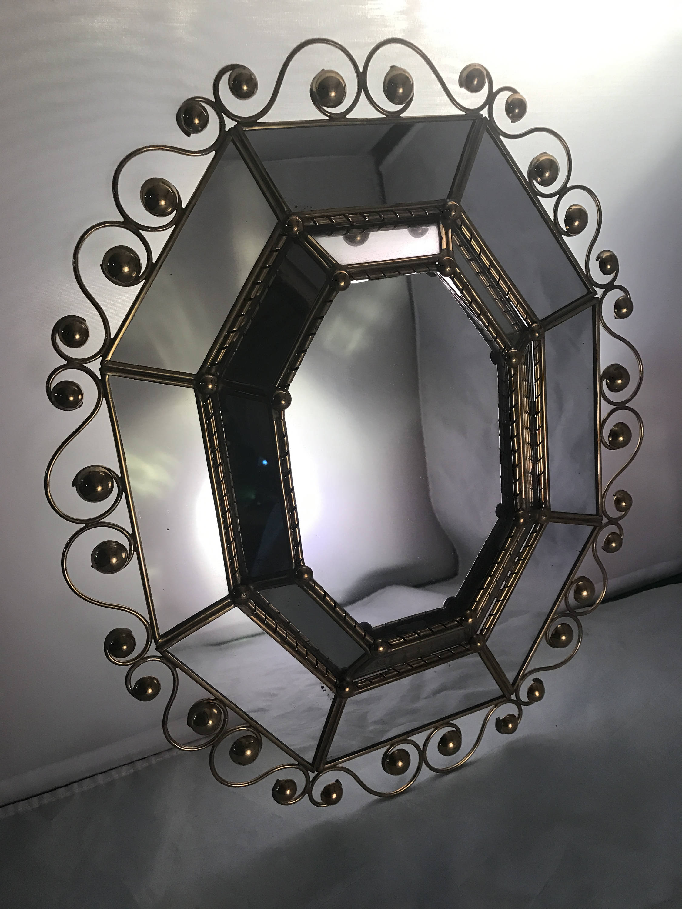 Diy Vintage Gold Mirror Vintage Gold Trim Raised/Dimensional Octagonal Wall Mirror | Etsy