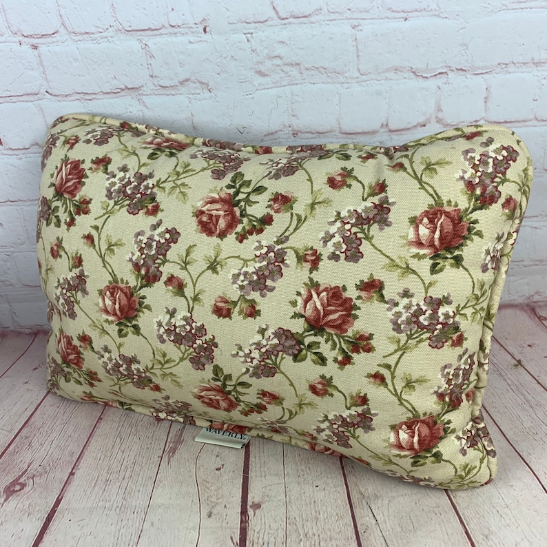 Vintage 1990/'s WAVERLY Pink and Purple Floral Decorative Pillow