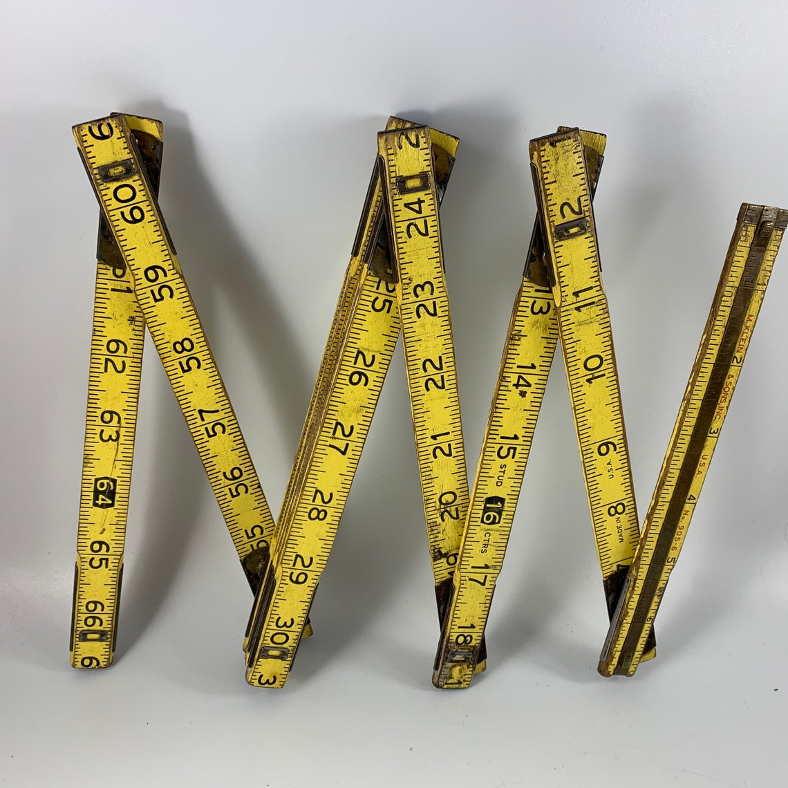 Vintage M. Klein Wood Folding Tape Measure Extension Ruler Etsy