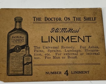 Vintage Victorian Era TRADE CARD Advertising Card McNess Liniment