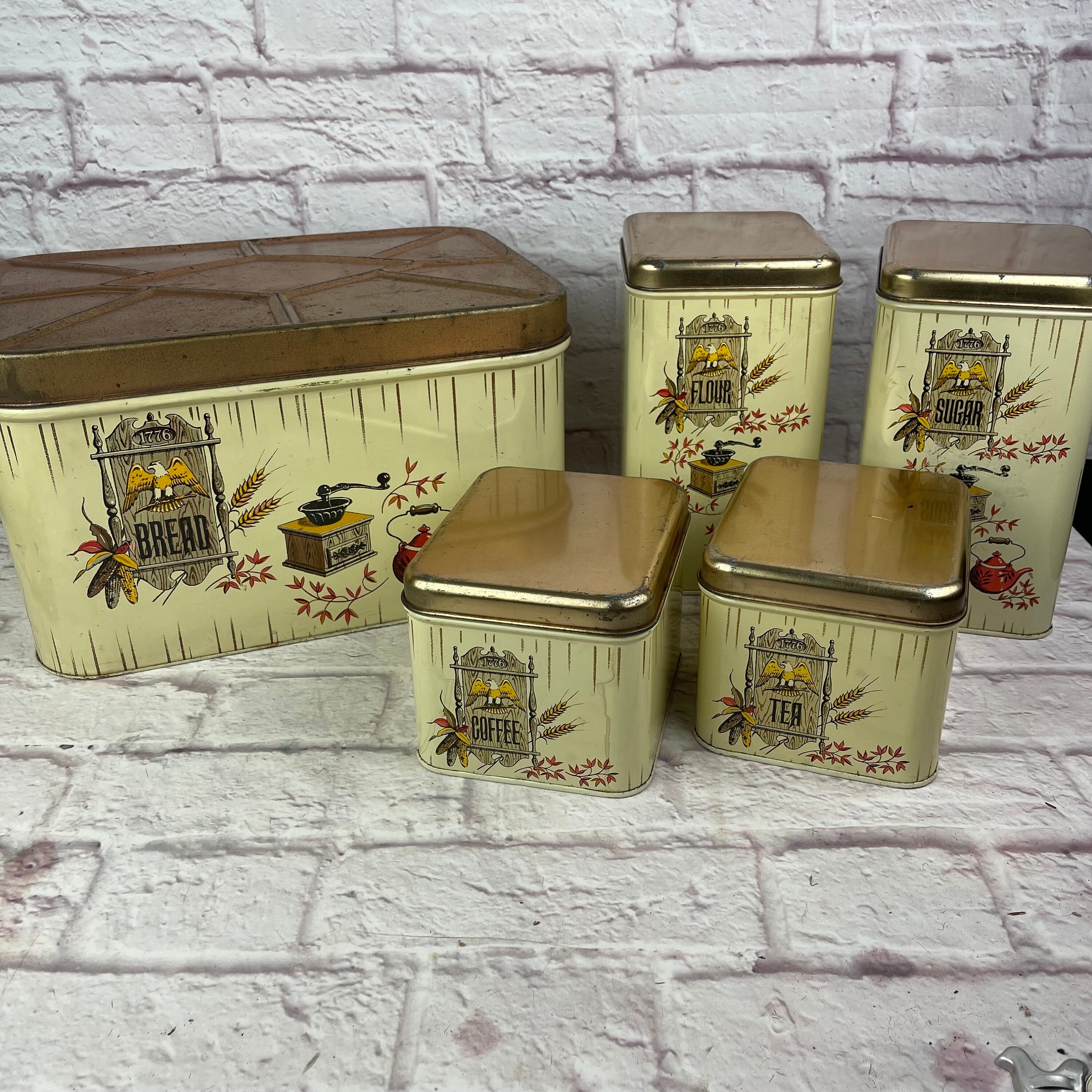 アンティーク　Bread bin ブレッド缶(中) Bread Can / ブレッド カン【C】〈ブレッド缶・ボックス・収納