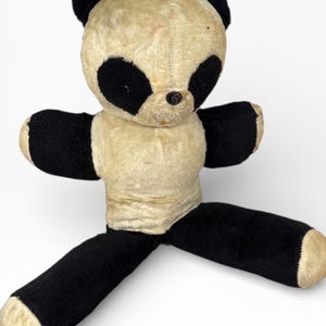 Antique Stuffed Panda Bear - Etsy