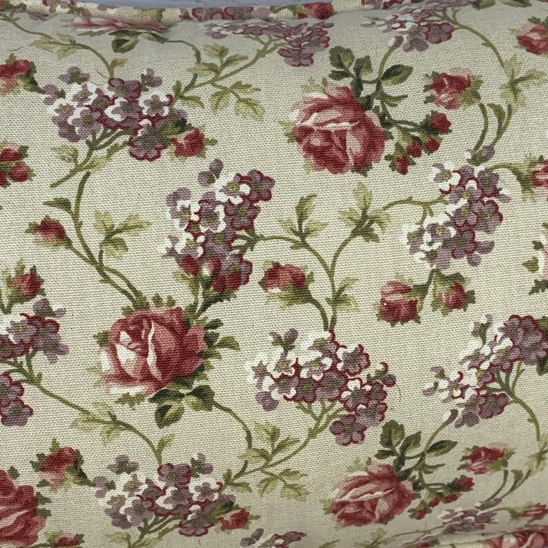 Vintage 1990/'s WAVERLY Pink and Purple Floral Decorative Pillow