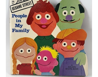 1971 Barrio Sésamo PERSONAS DE MI FAMILIA Un libro de formas doradas de Jeffrey Moss